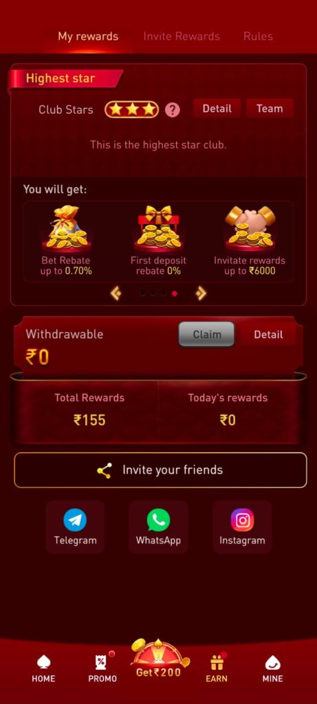 KE9 APK referral rewards and invite friends section
